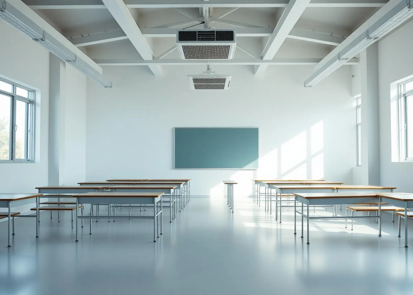 Sala de aula climatizada com evaporativo